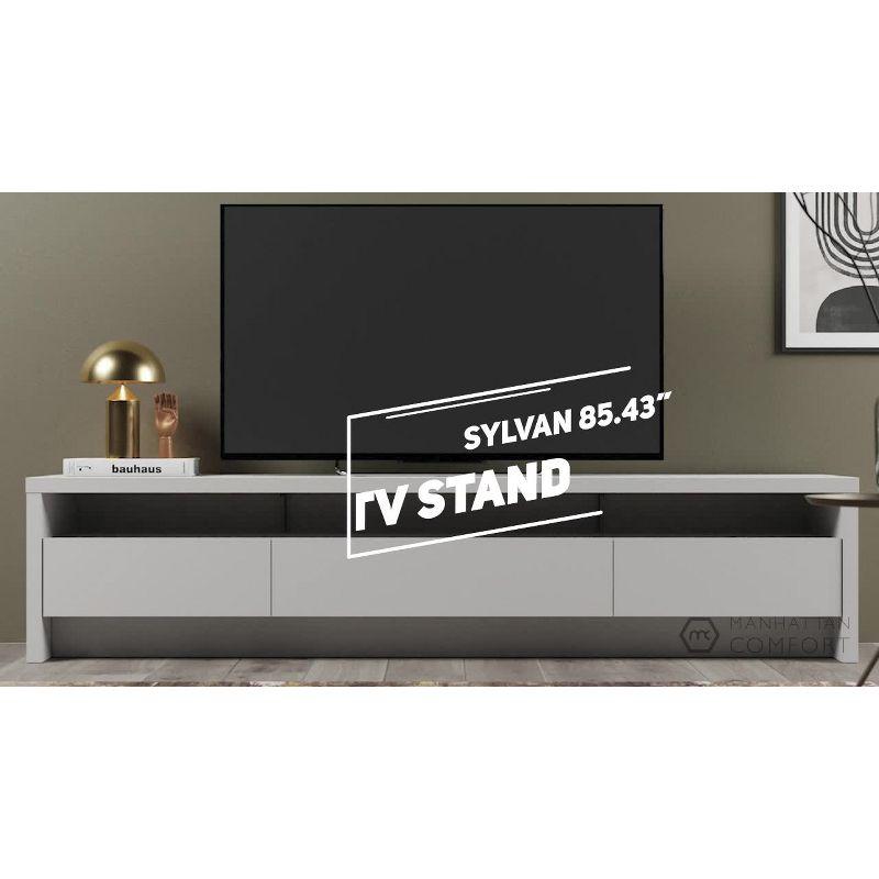 Sylvan White Matte 24.82" Cube TV Stand with Cabinet