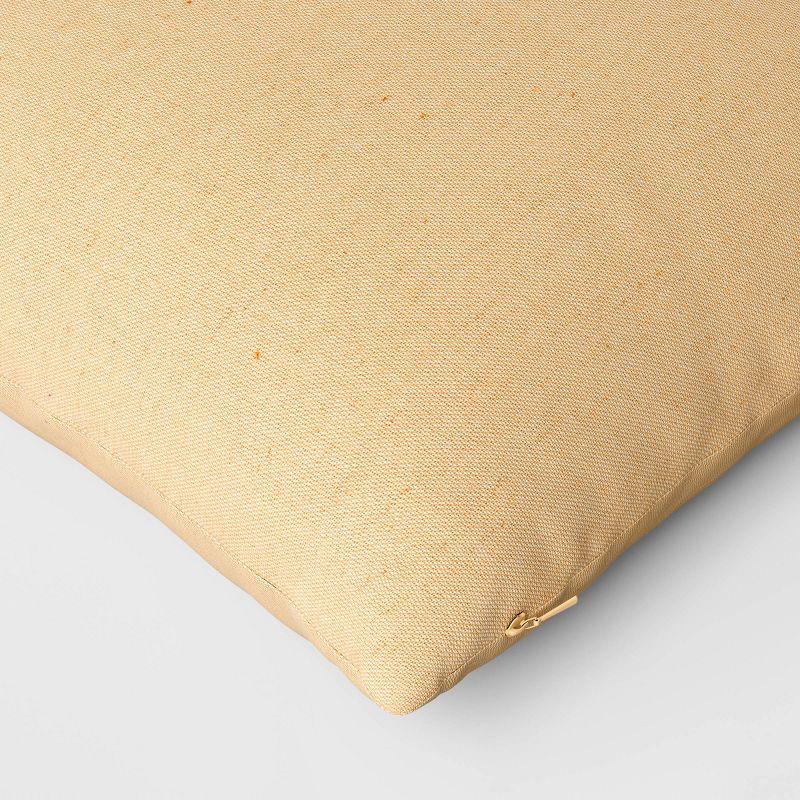 2pk Reversible Woven Cotton/Polyester Square Throw Pillow Covers Yellow - Room Essentials™: Jacquard Dobby, Zipper Closure, Indoor Use