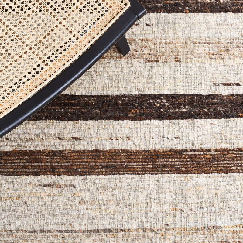 Marbella MRB225 Hand Loomed Indoor Area Rug - Brown/Beige - 5'x8' - Safavieh
