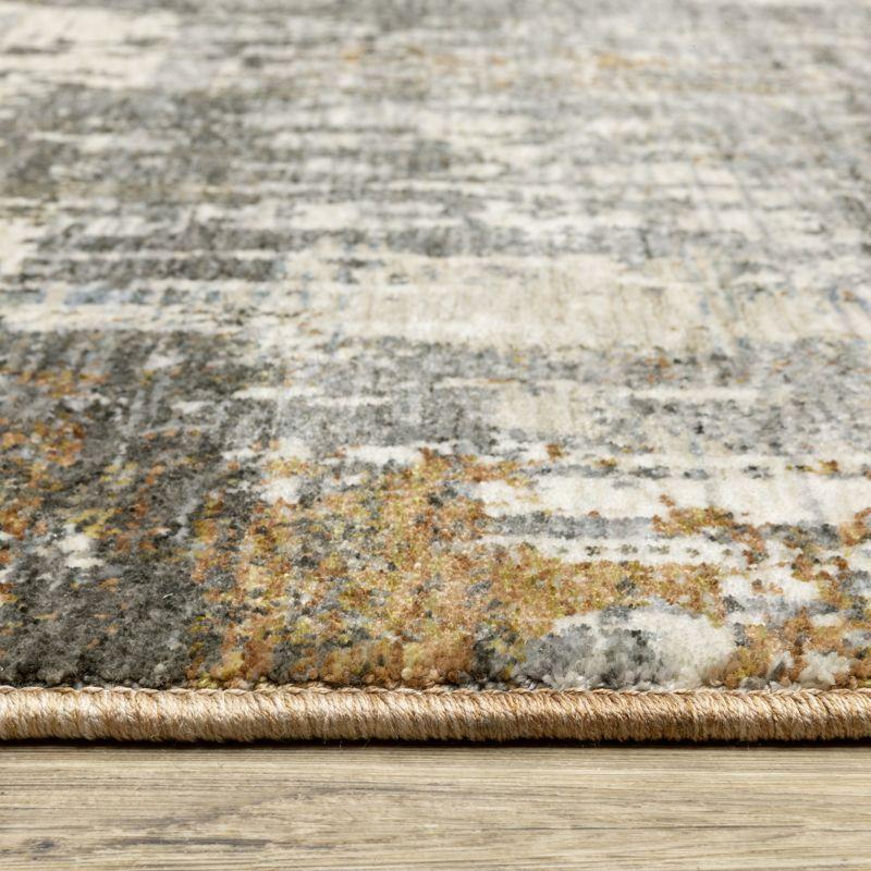 Oriental Weavers Hayden HAY06 Grey/ Gold Indoor Area Rug - 3'3" x 5'
