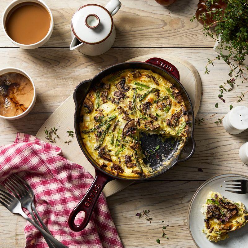 STAUB Cast Iron 8.5-inch Traditional Deep Skillet - Grenadine