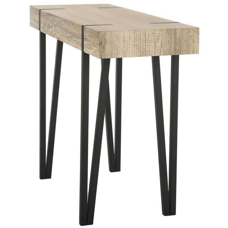 Alyssa Console Table - Multi/Brown/Black Metal Legs - Safavieh