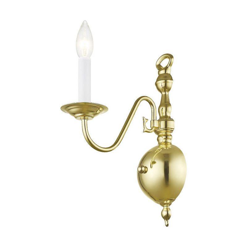 Livex Lighting Williamsburgh 1 - Light Wall Light in  Polished Brass