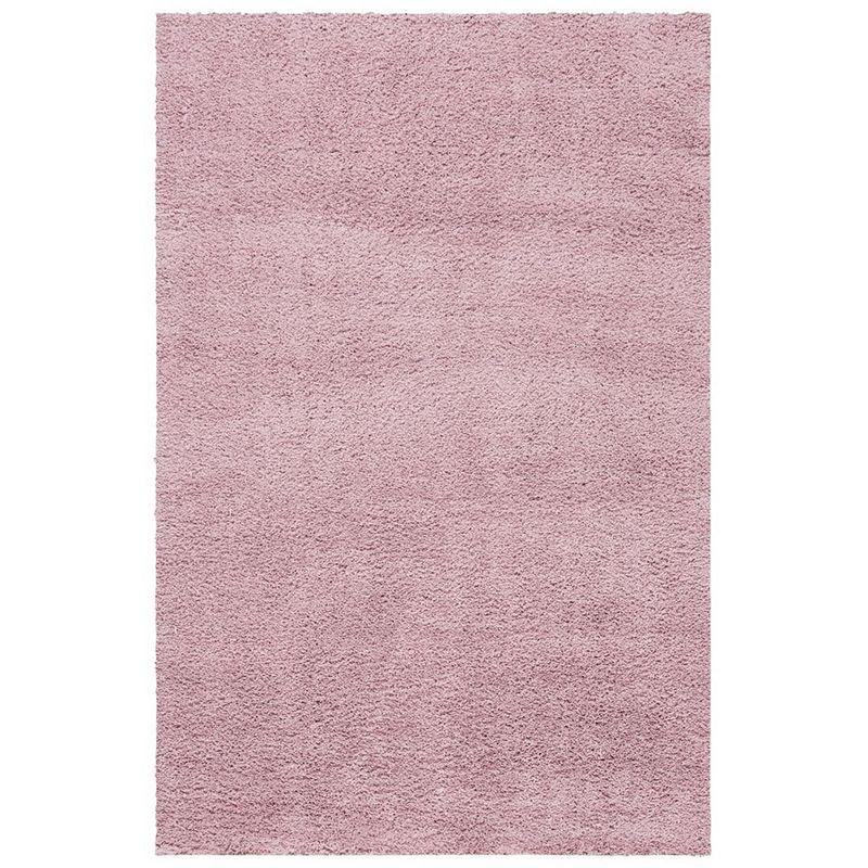 Pink 5'3" x 7'7" Synthetic Shag Area Rug