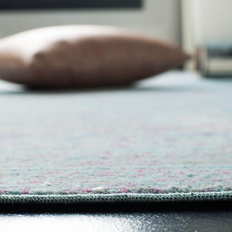 Valencia VAL203 Power Loomed Indoor Area Rug - Turquoise/Multi - 6'7"x6'7" - Safavieh