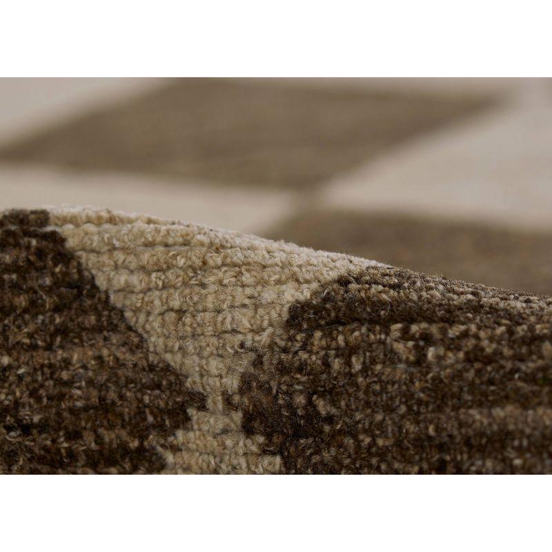 Palau Hand-Knotted Wool Rug - Brown / 8' x 10'