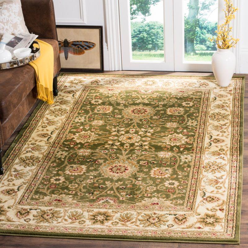 Sage and Ivory Floral Rectangular 4' x 6' Tufted Area Rug