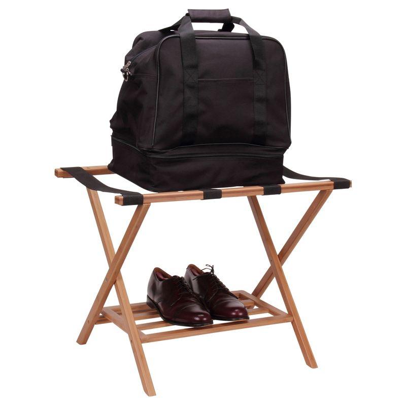 Folding Bamboo Luggage Rack