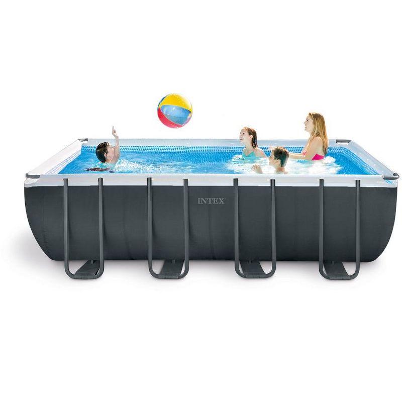 Intex 18ftX9ftX52in Ultra XTR Rectangular Pool with Sand Pump, Ladder, Ground Cloth & Cover