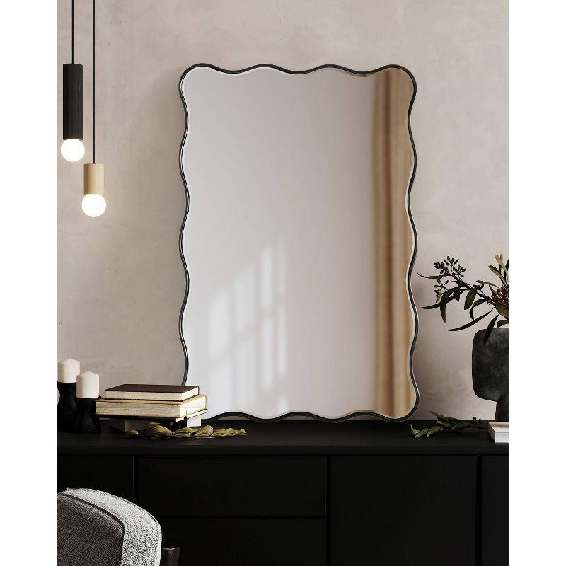 Kate & Laurel All Things Decor 24"x36" Viona Rectangle Scalloped Mirror