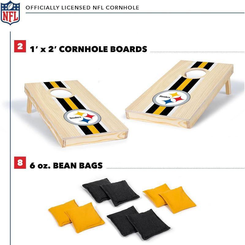 NFL Pittsburgh Steelers 1'x2' Wood Cornhole Set