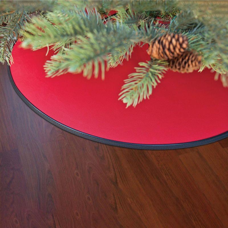 Medium Premium Christmas Tree Mat - 22" - Red And Black