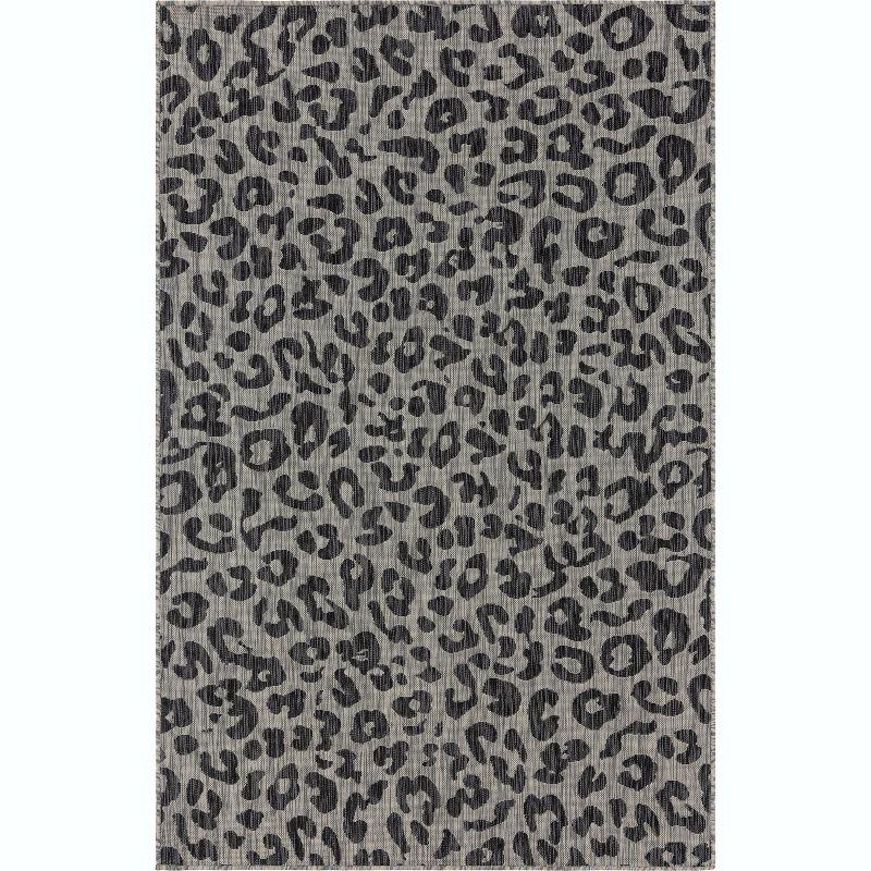 Unique Loom Outdoor Safari Leopard Animal Print Woven Area Rug