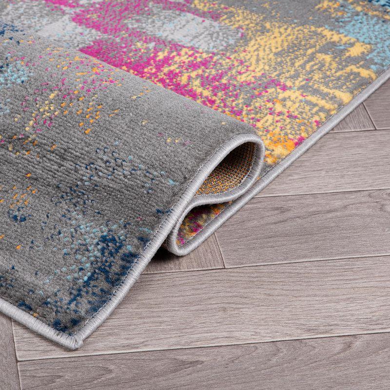 World Rug Gallery Bari Contemporary Abstract Art Area Rug - Multi 2'x3'