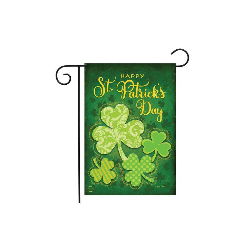 Lucky Shamrocks St. Patrick's Day Outdoor Garden Flag