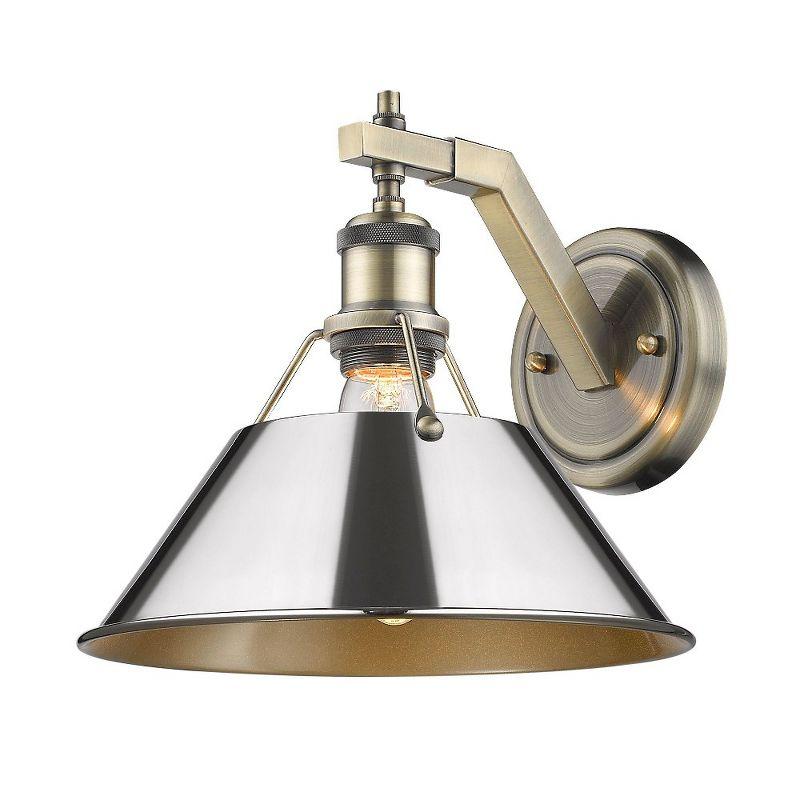 Golden Lighting Orwell 1-Light Wall Sconce in Pewter