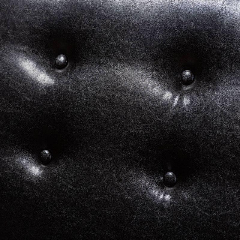 2pc Arvid Faux Leather Upholstered Wood Dining Corner Sofa Bench Dark Brown/Walnut - Baxton Studio: Kitchen Banquette Seating