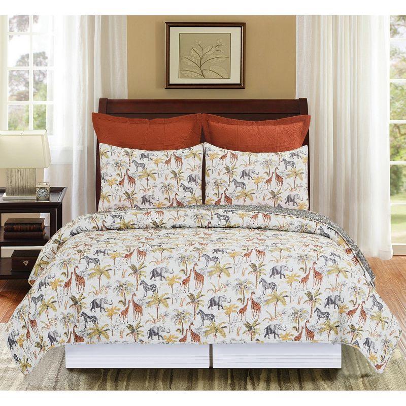 Serengeti Cotton Reversible Quilt Set