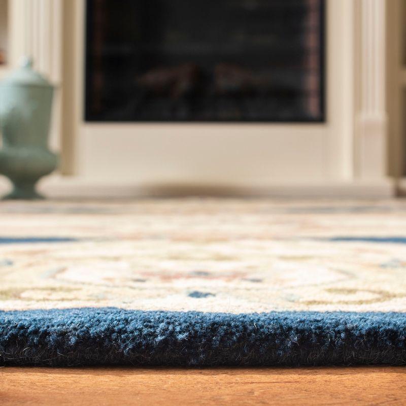 Empire EM824 Hand Tufted Indoor Area Rug - Navy/Beige - 4'x6' - Safavieh