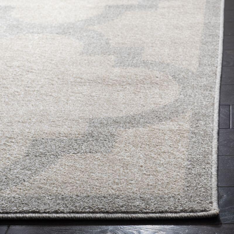 Amherst AMT423 Power Loomed Indoor Area Rug - Beige/Light Grey - 5'x5' - Safavieh