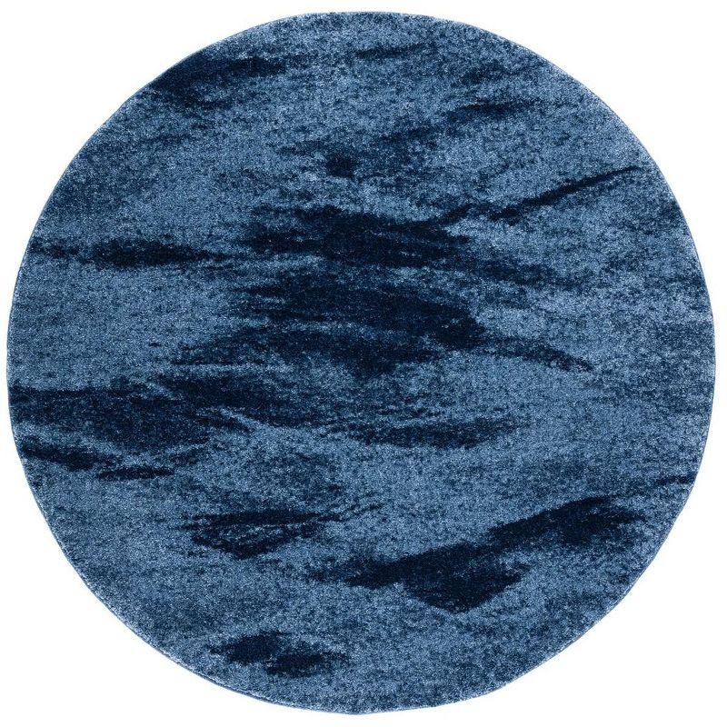 Retro RET2891 Power Loomed Indoor Area Rug - Light Blue/Blue - 6' round - Safavieh.