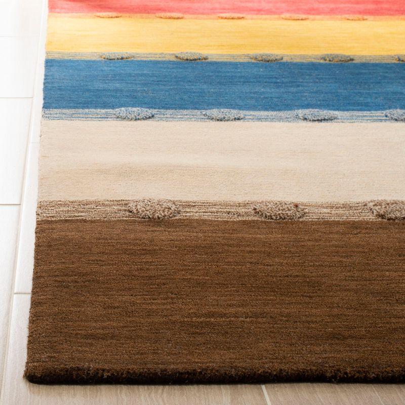 Himalaya Multicolor Hand-Knotted Wool Rectangular Rug