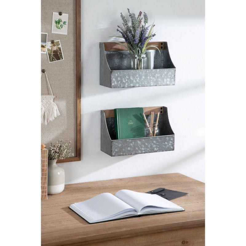 Metal Wall Organizer with Wall Baskets