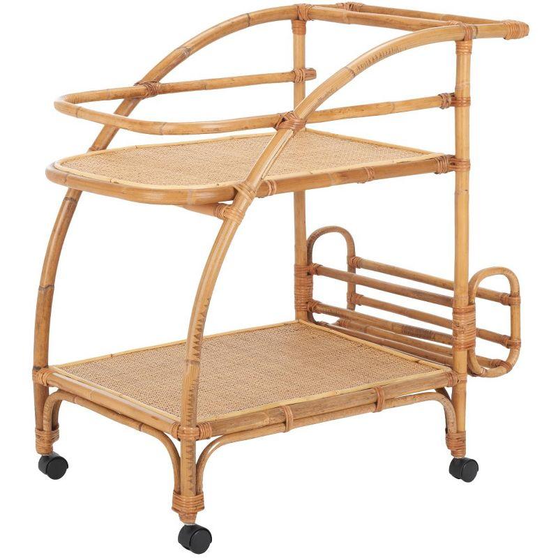 Treise 2 Tier Bar Cart - Natural - Safavieh