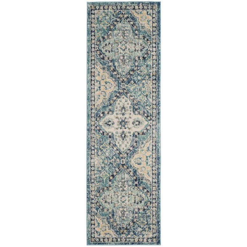 Evoke EVK274 Power Loomed Indoor Accent Rug - Light Blue/Ivory - 2'2"x4' - Safavieh