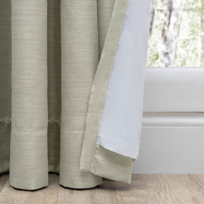 Sage Room-Darkening Pleated Grommet Patio Panel