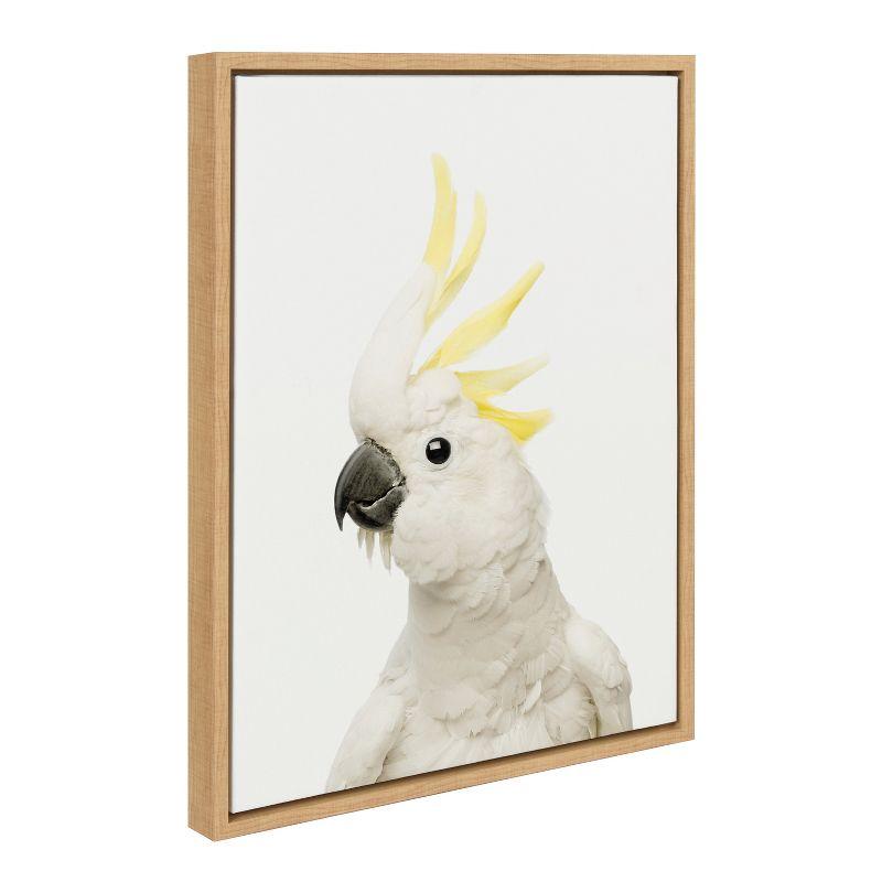 18" x 24" Natural Wood Framed Cockatoo Canvas Art