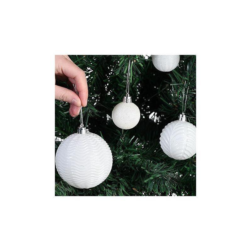 PREXTEX Christmas Ball Ornaments- 36 pcs, Silver