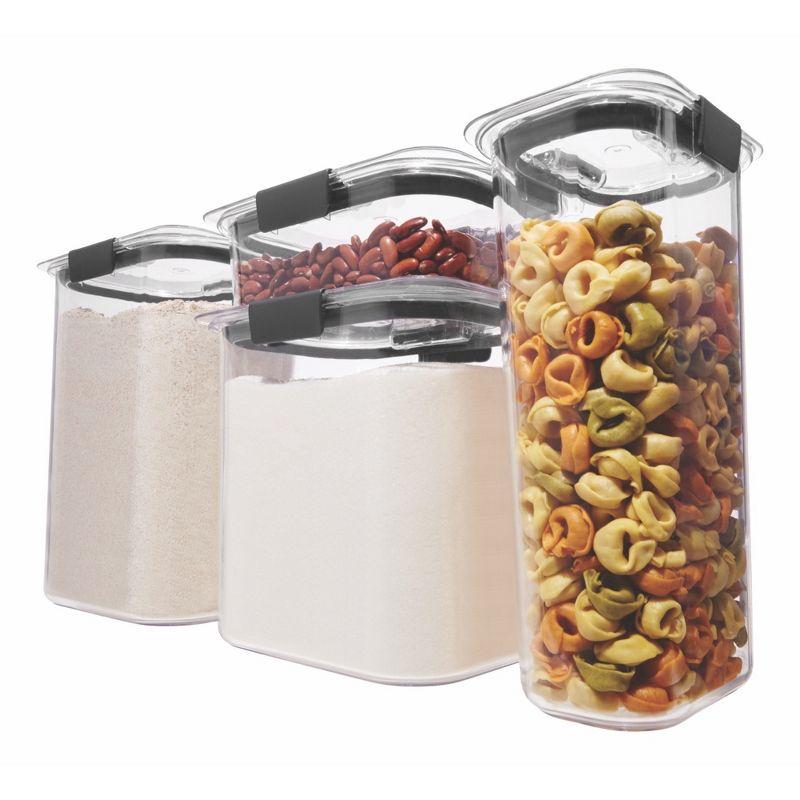 Clear BPA-Free Plastic Meal Prep Canister Set