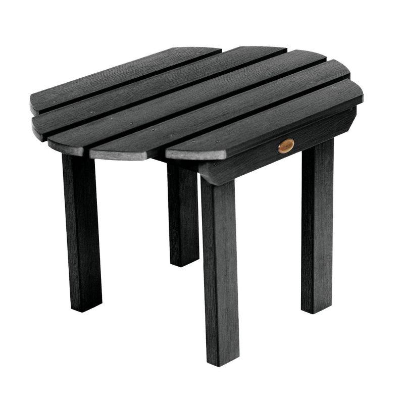 Black Poly Lumber Rectangular Patio Side Table