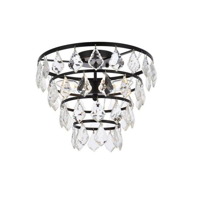 Elegant Lighting Ella 14 inch flush mount in black