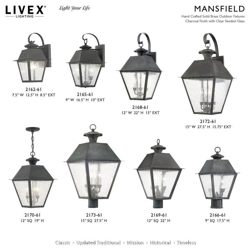Livex Lighting Mansfield 3 - Light Pendant in  Charcoal