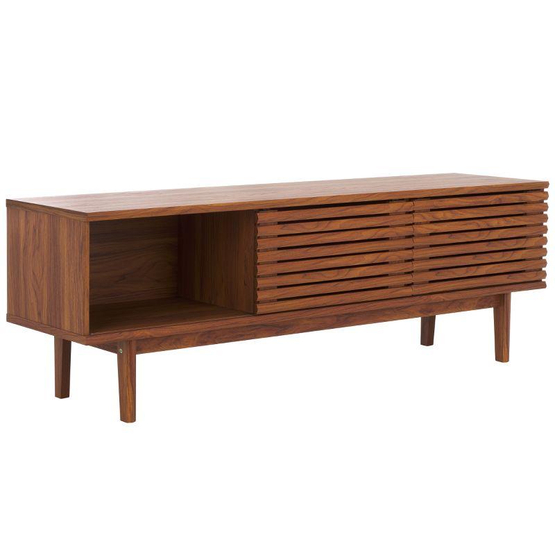 Aricia Large 2 Door Media Stand - Walnut - Safavieh