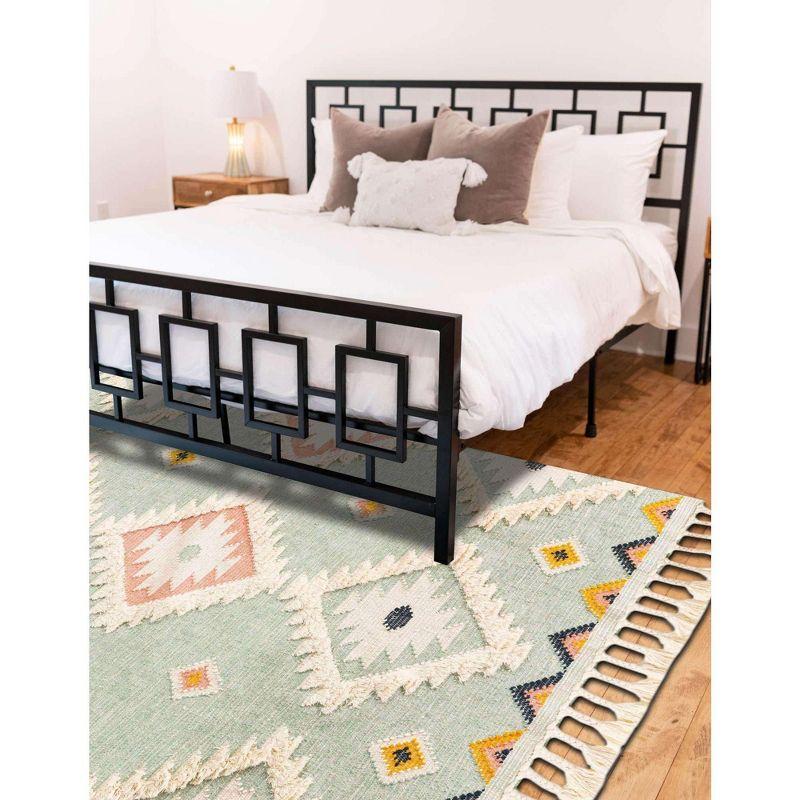 Unique Loom 5' 1 x 8' 0 Mesa Papago Light Aqua Area Rug