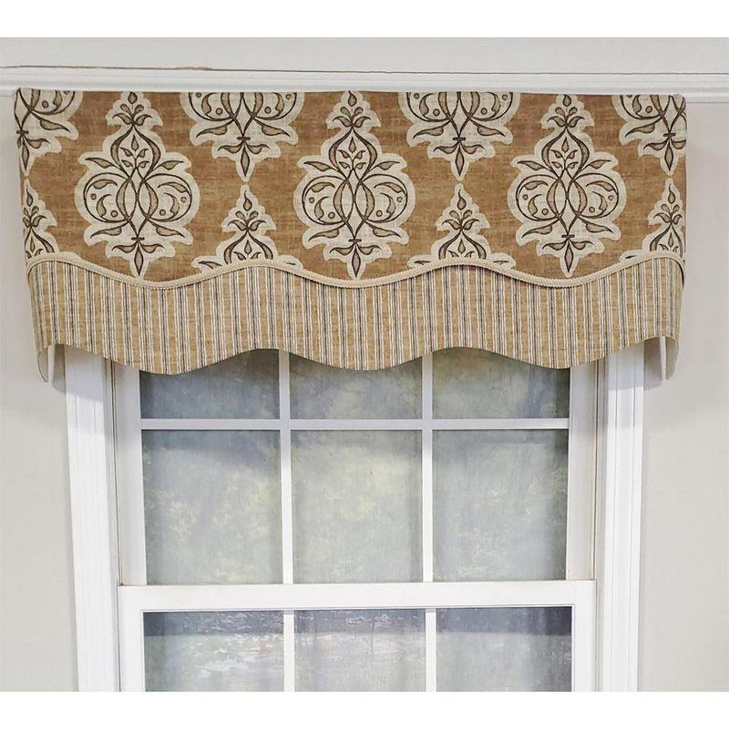 RLF Home Luxurious Modern Design Classic Jenna Glory Style Window Valance 50" x 16"