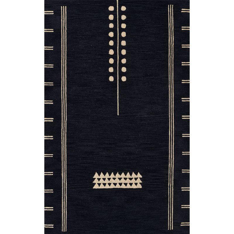 Handmade Blue Wool 8' x 10' Tufted Rug