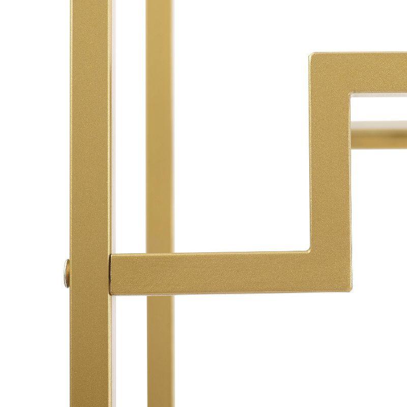 72.25" Celeste Etagere Gold - Crosley: Modern Luxury Steel Frame, 4-Tier Open Shelves