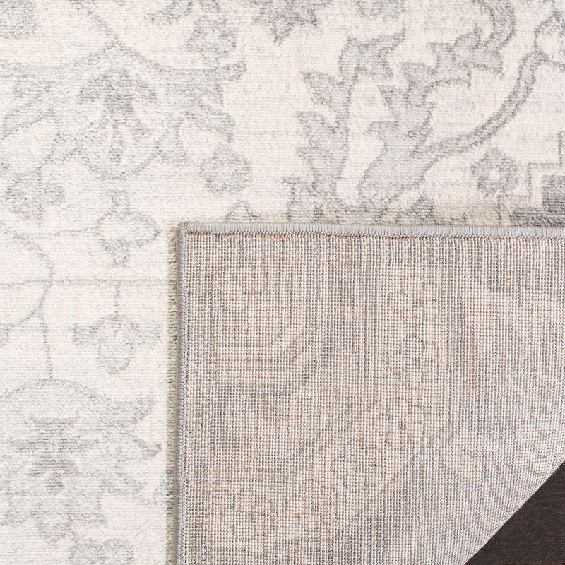 Elegant Brentwood 8' x 10' Gray and Cream Hand-Knotted Area Rug