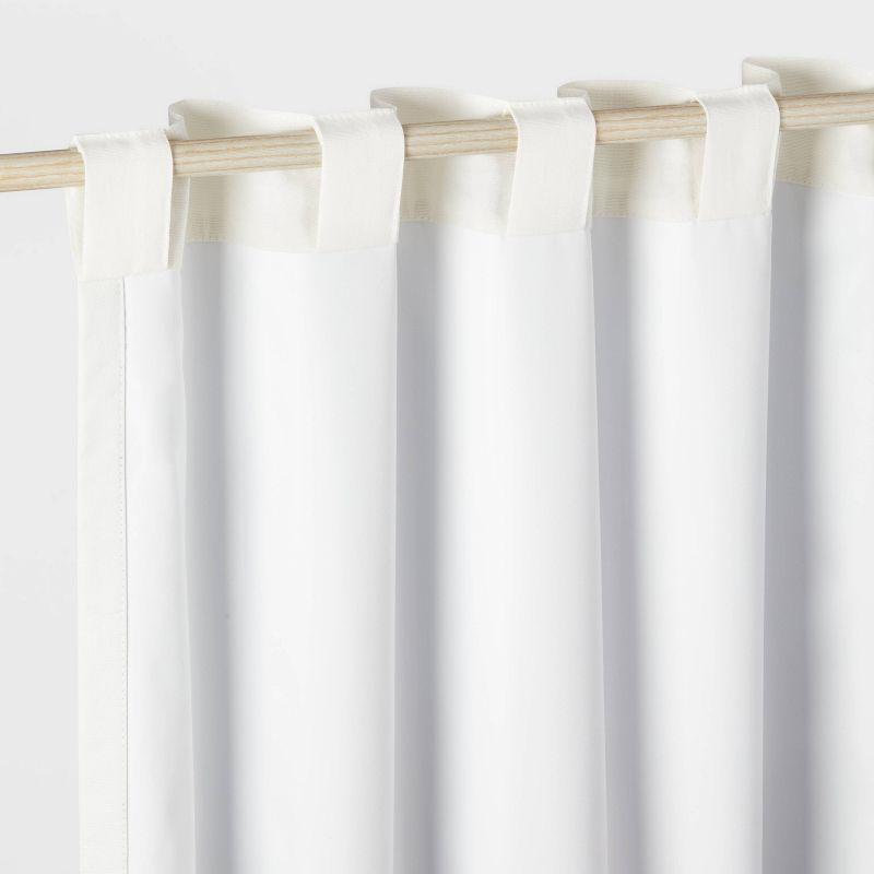 84" Blackout Chambray Cotton Kids' Panel Cream - Pillowfort™: Noise Reduction, UV Protection, Energy Efficient