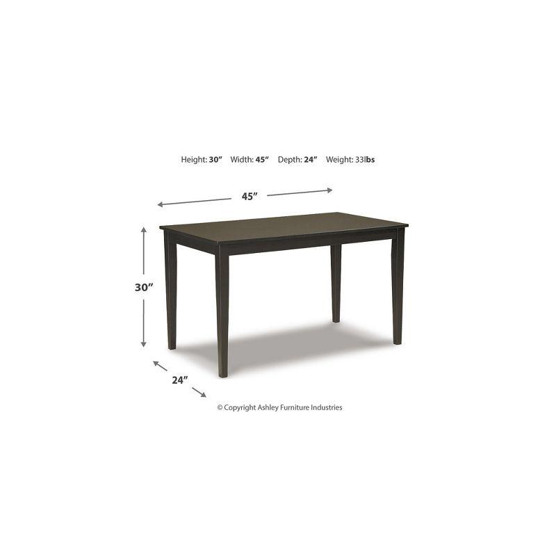 Signature Design by Ashley Contemporary Kimonte Dining Table, Dark Brown