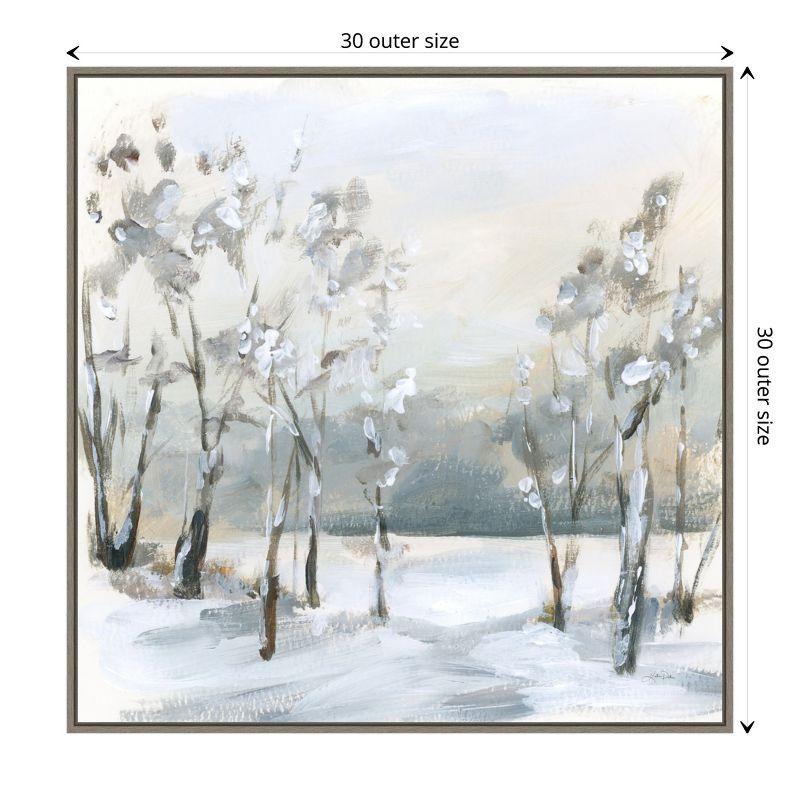 Amanti Art Snowy Winter Trees by Katrina Pete Canvas Wall Art Print Framed 30-in. x 30-in.