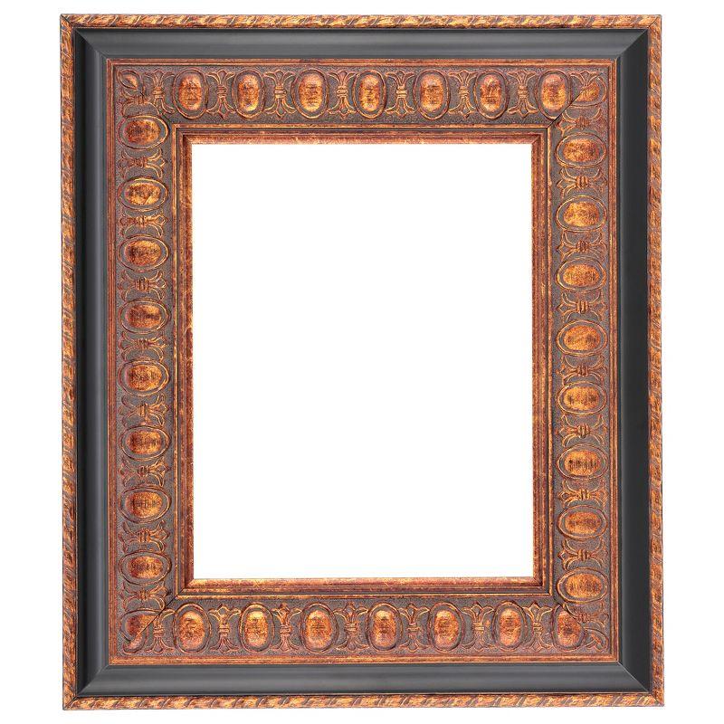 Antique Copper and Black 8x10 Baroque Picture Frame