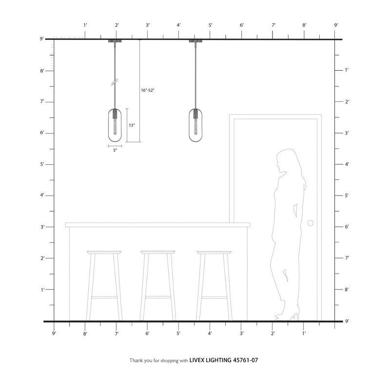Livex Lighting Rave 1 - Light Pendant in  Bronze/Antique Brass