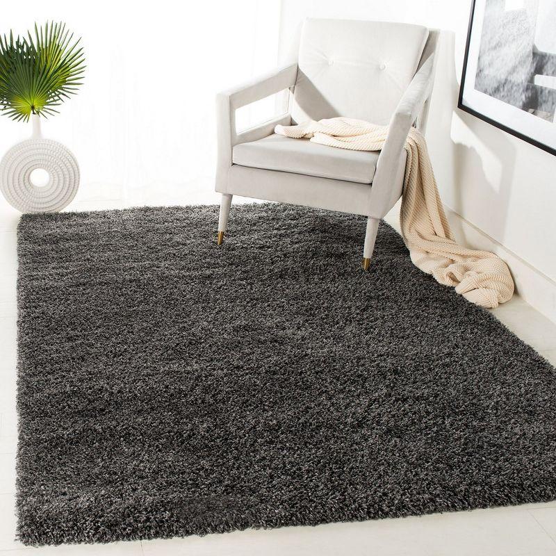 Laguna Shag SGL303 Power Loomed Indoor Area Rug - Dark Grey - 4'x6' - Safavieh.
