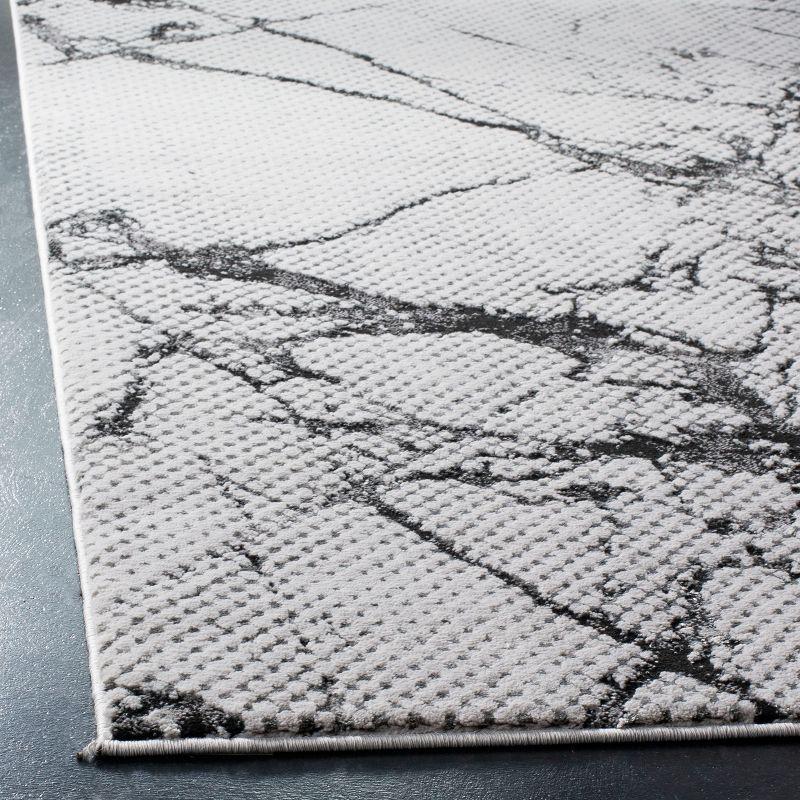 Lurex LUR187 Power Loomed Runner Rug - Grey/Black - 2'x8' - Safavieh
