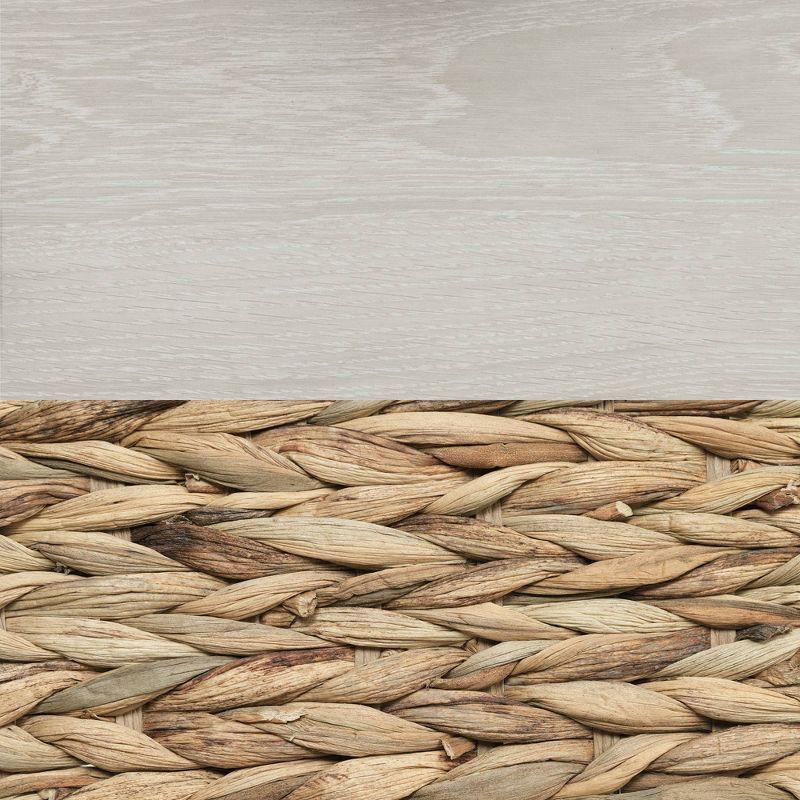 South Shore Full Lilak Storage Bed with Baskets Winter Oak/Rattan : Modern Bedroom Furniture, Particle Board Frame